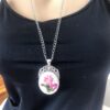 cabujon, bisuteria, bordado, collar, cintas, mechillas, manos obreras, bolivia, hecho a mano, artesanías