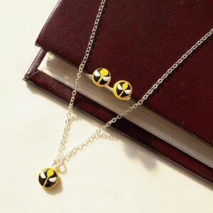super héroes, deadpool, bisuteria, porcelana fría, collar, aretes, manos obreras, bolivia, hecho a mano, artesanías
