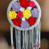 atrapa sueños, flores, manos obreras, bolivia, hecho a mano, artesanias, tejidos, crochet, palillo, lana, hilo de algodón