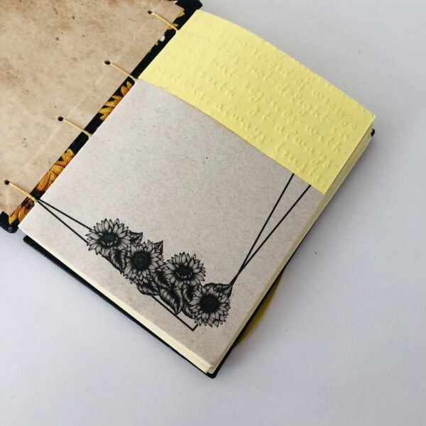 Cuadernos Artesanales de Bolsillo - Girasoles - Imagen 3
