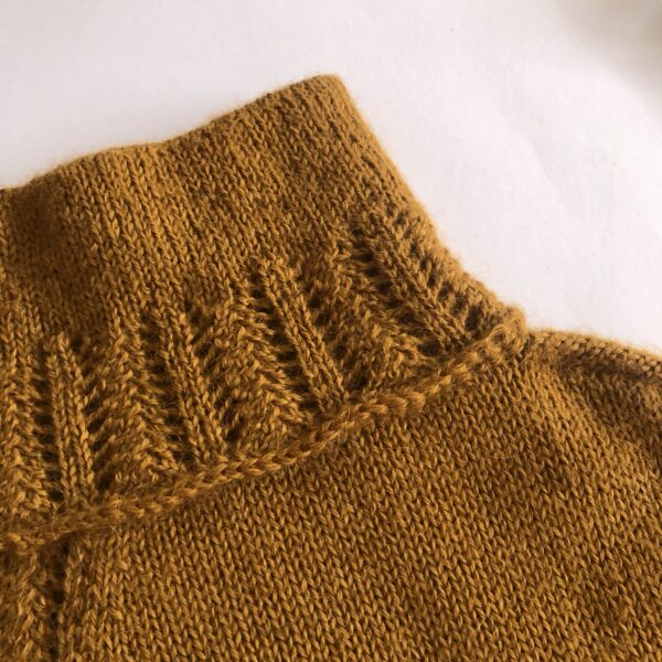 Poncho en Alpaca en Mostaza - Imagen 4