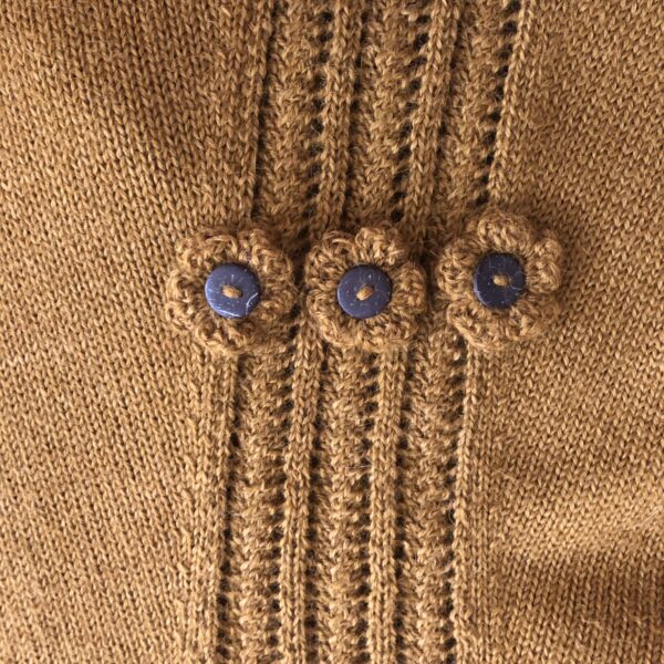 Poncho en Alpaca en Mostaza - Imagen 5