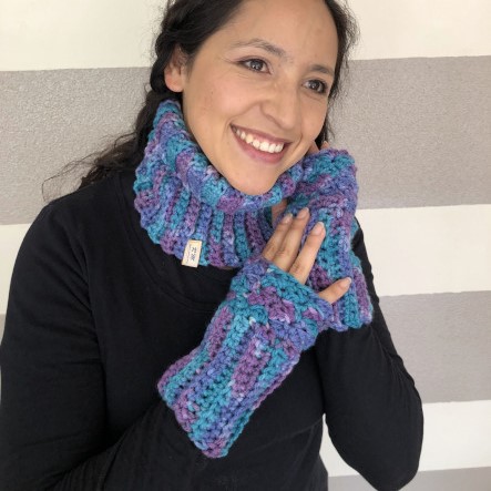 cuellera, crochet, tejido, algodón, lana acrílica, manos obreras, bolivia, hecho a mano, artesanías